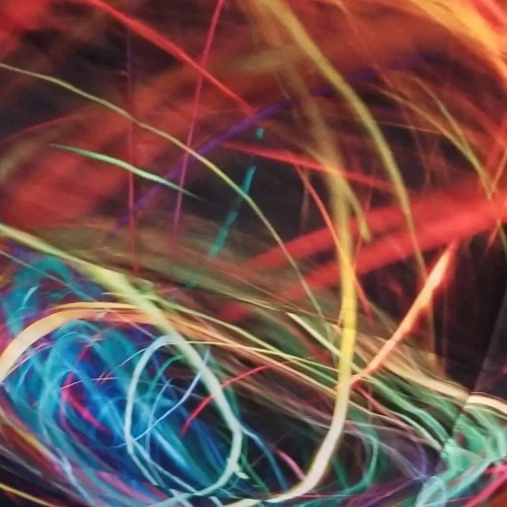 Electrifying Colorful Circle Lines Psychedelic Graphic Tapestry NWOT 50
